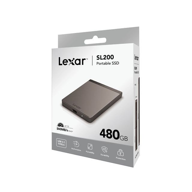 Lexar SL200 Portable Solid State Drive, 480GB