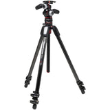 Manfrotto 055 CF tripod kit with 3-section legs and 3-way head