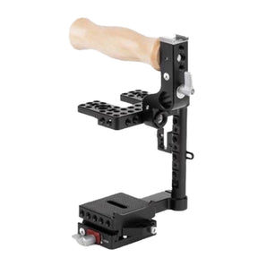 Manfrotto Camera Cage, Large, on a DSLR camera