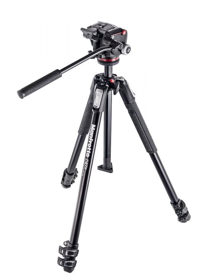 Manfrotto MK190X3-2W 3 section tripod kit with fluid head.