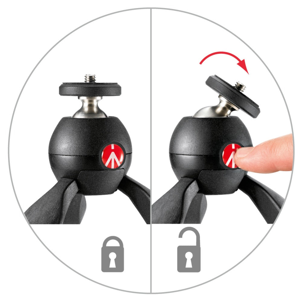 Manfrotto MK290LTA3-V 3 Section - Tripod Kit w/Fluid Video Head BONUS Mini Tripod - additional product view
