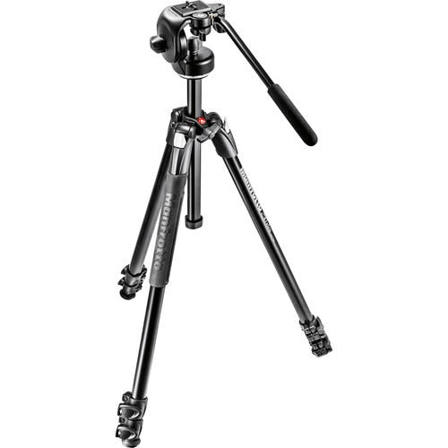 Manfrotto MK290XTA3-2W 3 section tripod kit with fluid video head and bag