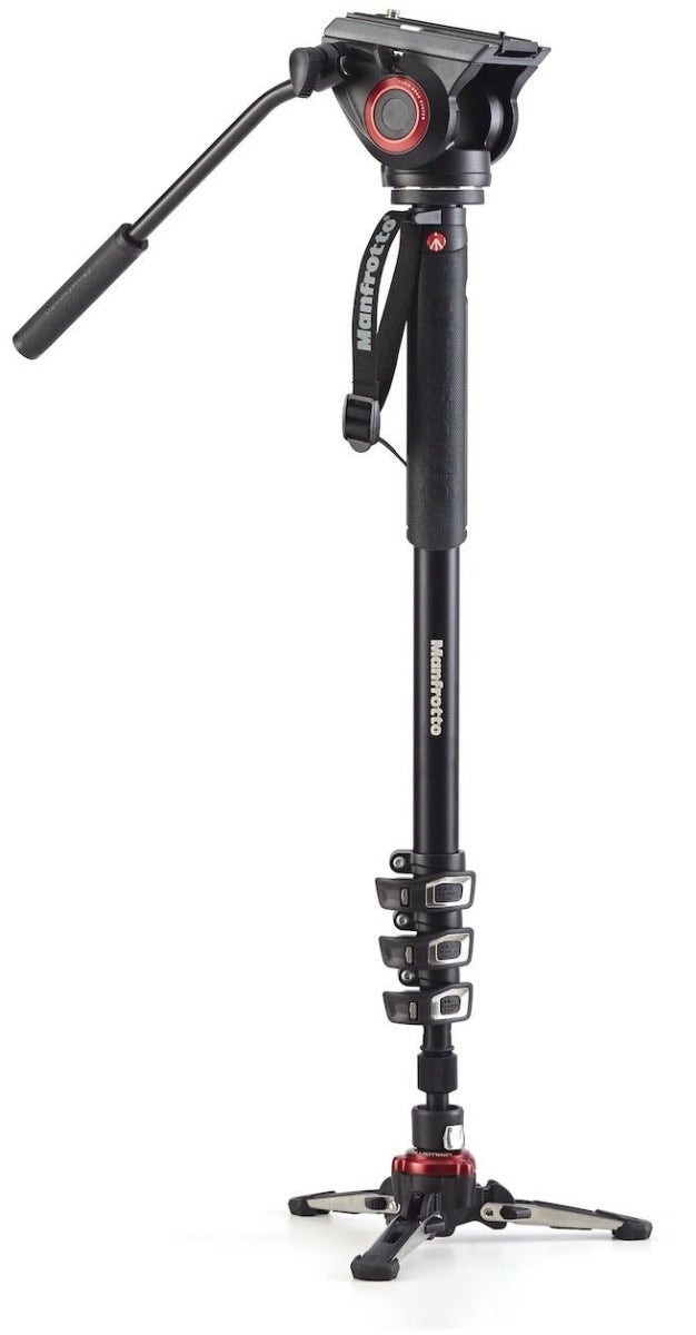 Manfrotto MVMXPRO500, 4 Section XPro Video Monopod, Fluid Head and Fluidtech Base