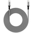 MICRODIA ExeCable Tweed PD100W 2.6m USB-C to USB-C cable in Zebra