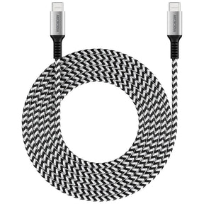 MICRODIA ExeCable Tweed PD100W 2.6m USB-C to USB-C cable in Zebra