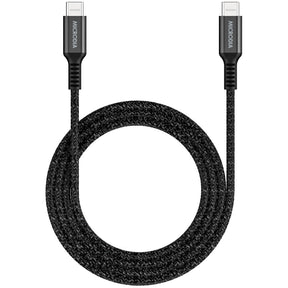 MICRODIA ExeCable Tweed PD240W 1.0m USB-C to USB-C cable in Charcoal
