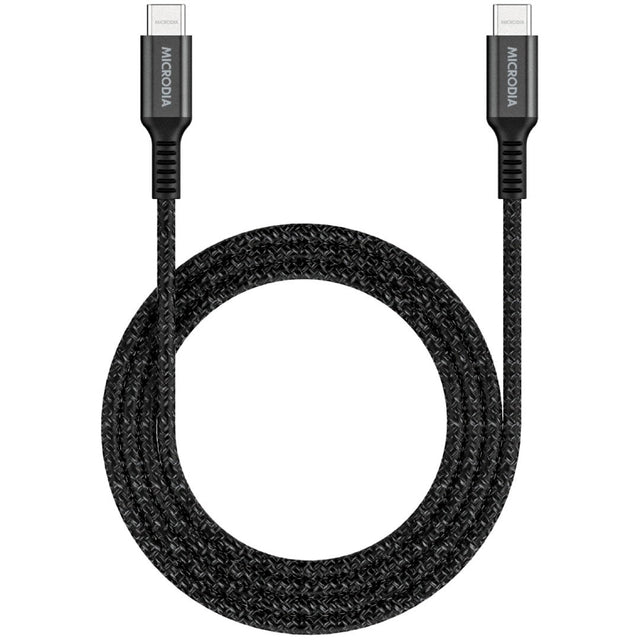 MICRODIA ExeCable Tweed PD240W 1.8m USB-C to USB-C cable in Charcoal