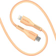 MICRODIA Fruitywire Liquid Silicon PD60W 1.3m USB-C to Lightning cable in Peach