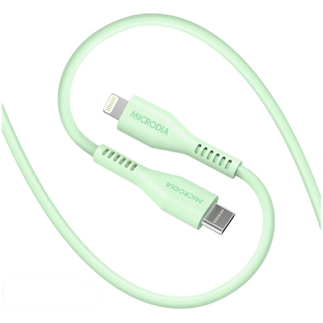MICRODIA Fruitywire Liquid Silicon PD60W 2.6m USB-C to Lightning cable in Mint