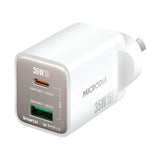 MICRODIA SMARTCube Nano 35W Dual Port GaN Wall Charger in White