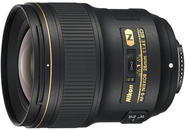 Nikon AF-S 28mm f/1.4E ED wide angle prime lens