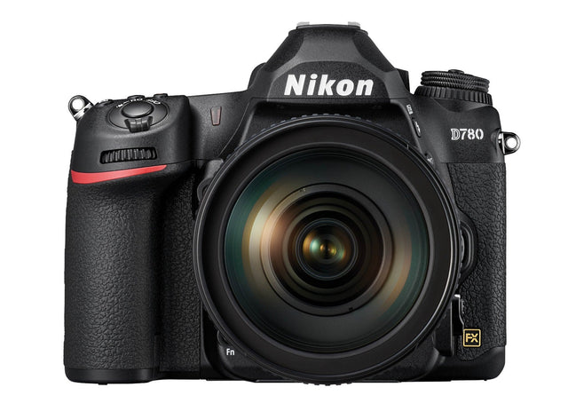 Nikon D780 digital SLR camera with AF-S 24-120mm f/4 G ED VE lens.