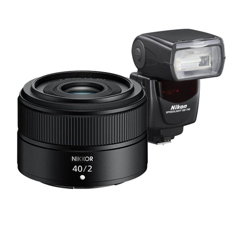 Nikon Nikkor Z 40mm f/2 lens and SB-700 Speedlight flash portrait kit