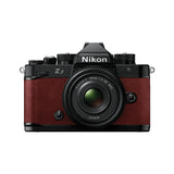 Nikon Z f Body Bordeaux Red with Nikkor Z 40mm f/2 SE lens