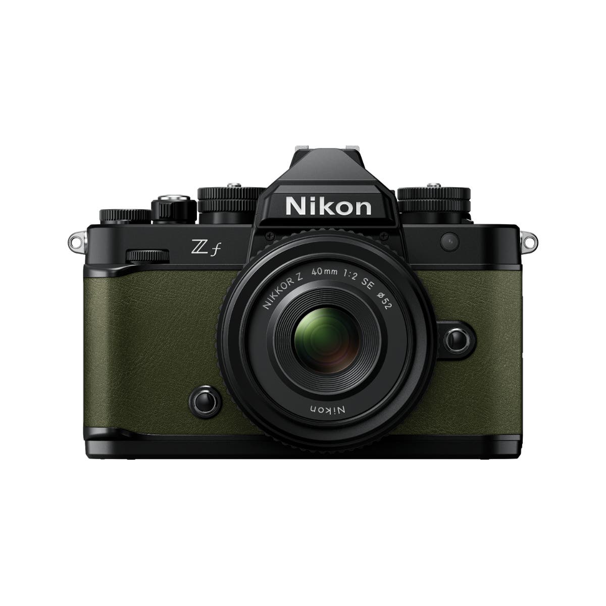 Nikon Z f Body Moss Green with Nikkor Z 40mm f/2 SE lens