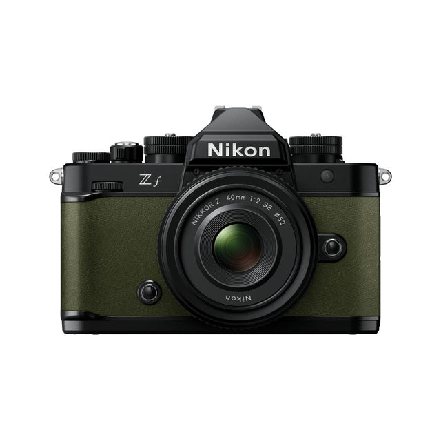 Nikon Z f Body Moss Green with Nikkor Z 40mm f/2 SE lens