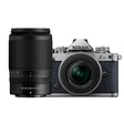 Nikon Z fc mirrorless camera in black with two zoom lenses
