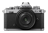 Nikon Z fc mirrorless camera in black with Nikkor Z 28mm lens