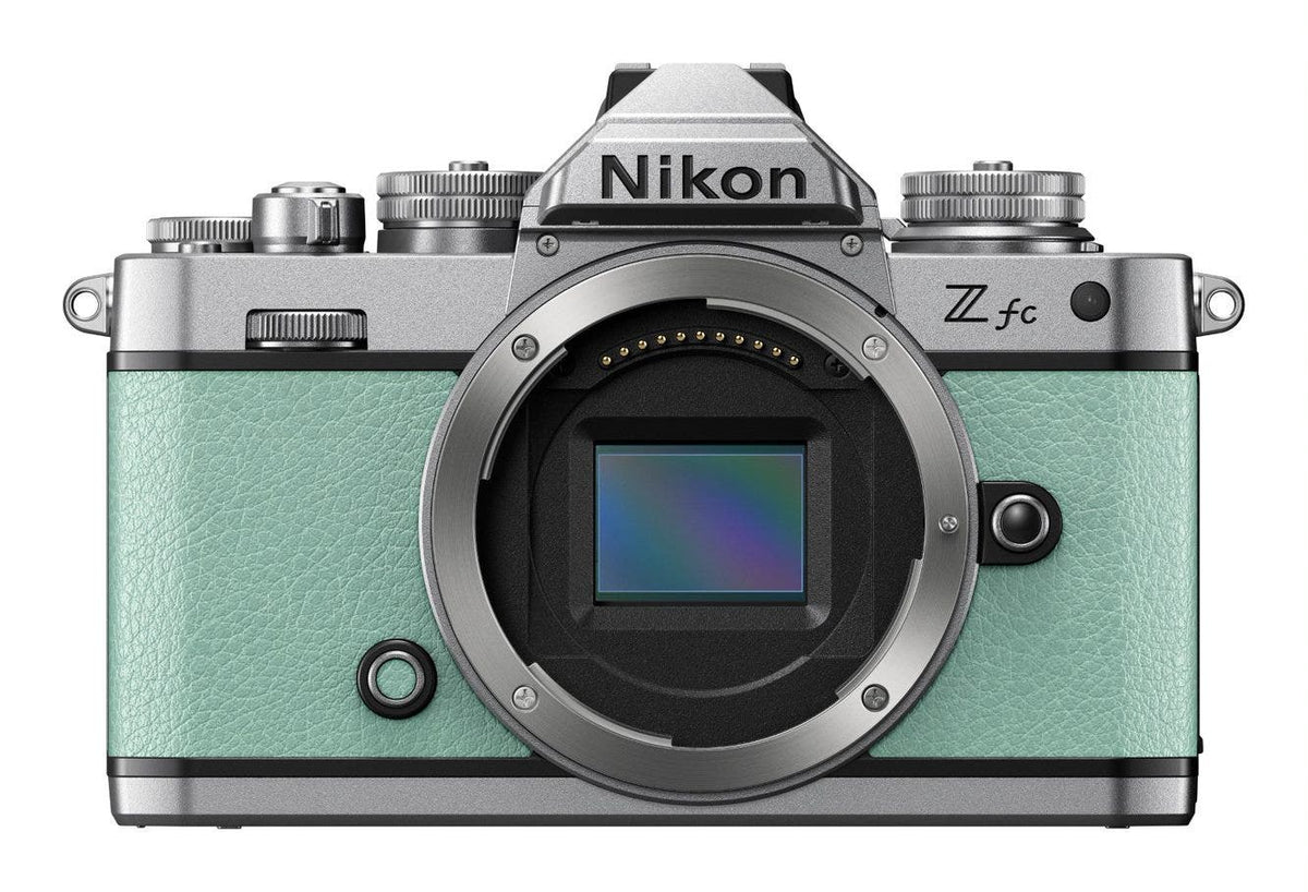 Nikon Z fc mirrorless camera body in mint green