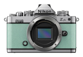 Nikon Z fc mirrorless camera body in mint green