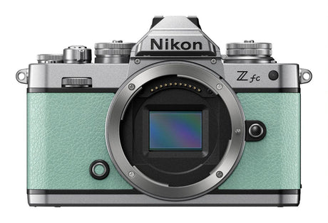 Nikon Z fc mirrorless camera body in mint green