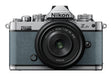 Nikon Z fc Chalk Blue mirrorless camera with Nikkor Z 28mm f/2.8 SE lens