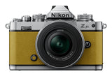 Nikon Z fc Mustard Yellow mirrorless camera with Nikkor 16-50mm VR SL lens