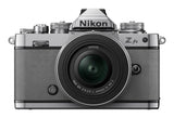 Nikon Z fc mirrorless camera in natural grey with 16-50mm lens