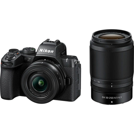 Nikon Z50II mirrorless camera with Nikkor Z DX 16-50mm and Z DX 50-250mm lenses