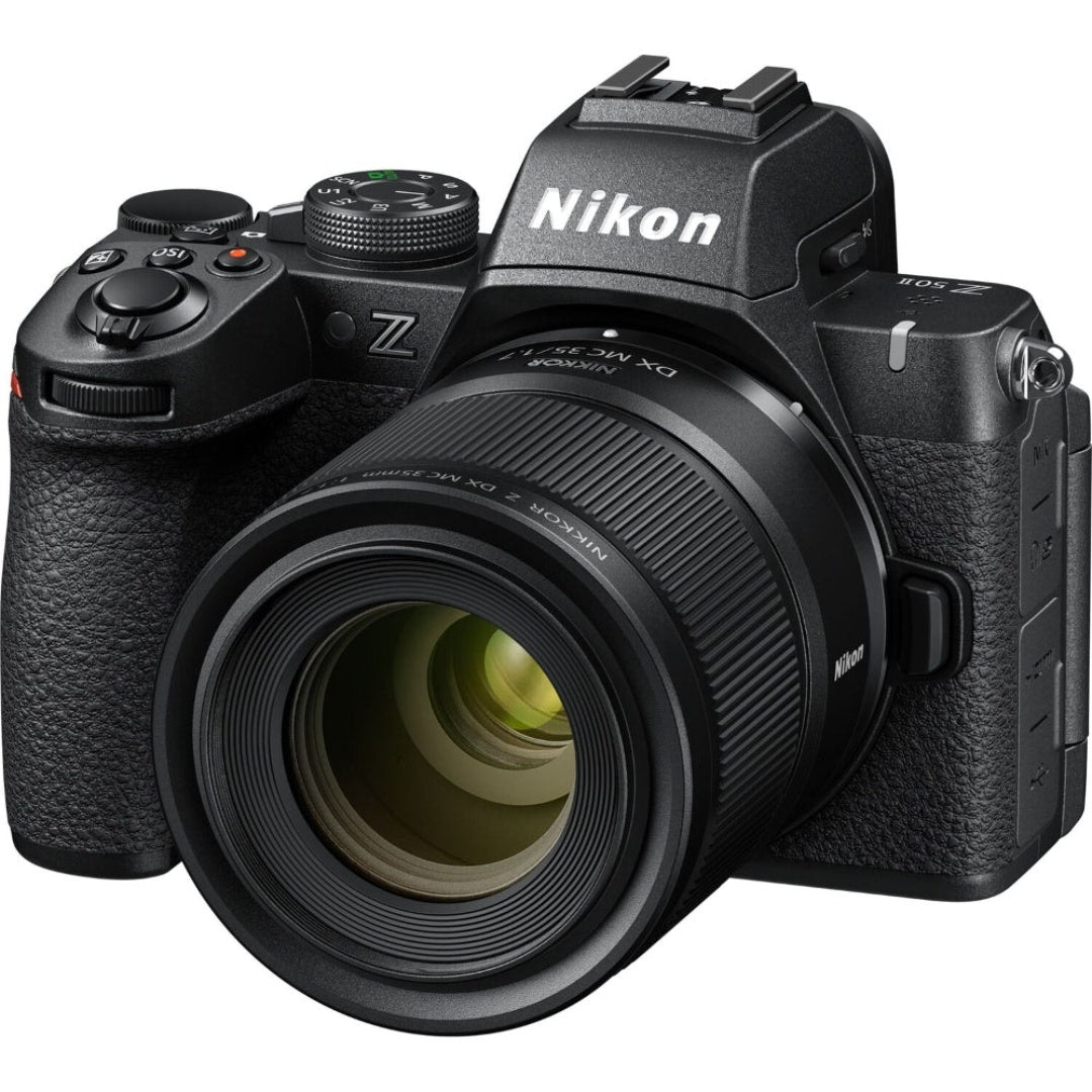 Nikon Z50II mirrorless camera body with Nikkor Z DX MC 35mm f/1.7 lens