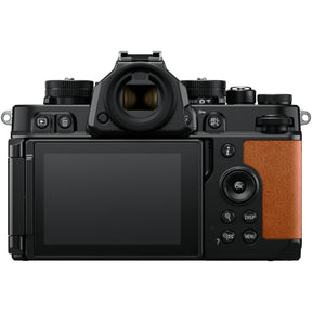 Nikon Zf full frame mirrorless camera body in cognac brown