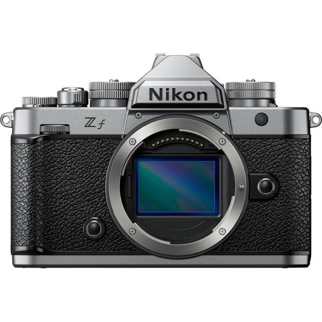 Nikon Zf full frame mirrorless camera body in silver
