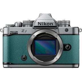 Nikon Zf full frame mirrorless camera body in teal blue