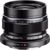 Olympus M.Zuiko 12mm f/2.0 Black Wide Angle Lens - additional product view