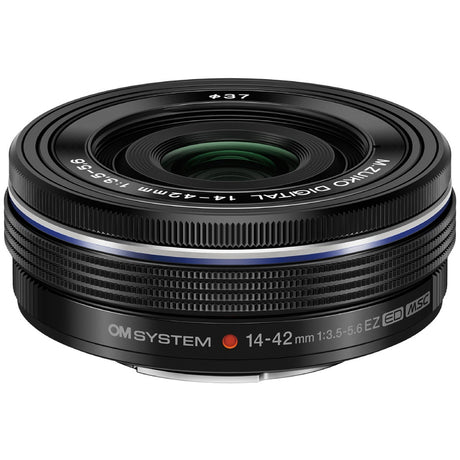 OM System 14-42mm f/3.5-5.6 EZ black lens