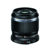 OM SYSTEM 30mm f/3.5 black macro lens, Micro Four Thirds mount