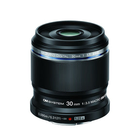 OM SYSTEM 30mm f/3.5 black macro lens, Micro Four Thirds mount