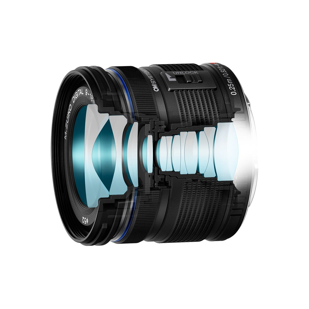 OM SYSTEM M.Zuiko 9-18mm f/4.0-5.6 II Black Digital ED Lens - additional product view