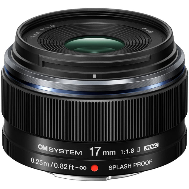 OM System M.Zuiko Digital 17mm f/1.8 II lens in black