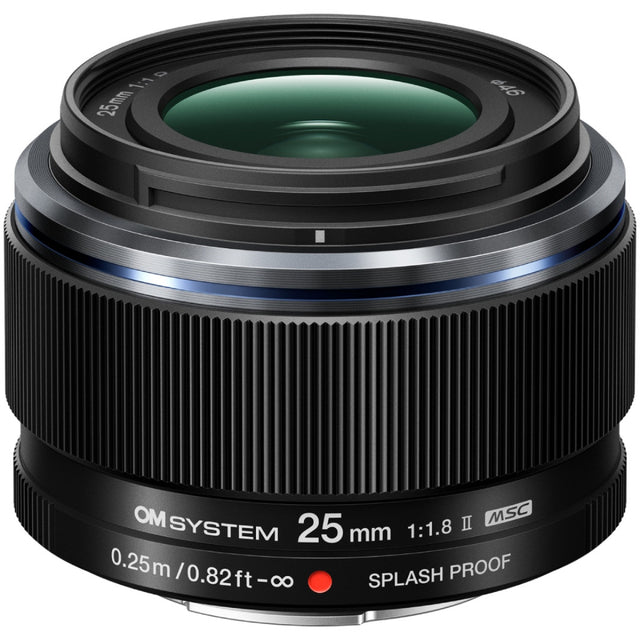 OM System M.Zuiko Digital 25mm f/1.8 II lens in black