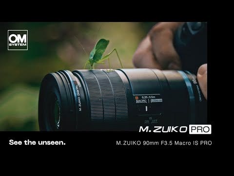 OM SYSTEM M.Zuiko ED 90mm f/3.5 Macro IS PRO Lens - Black - additional product view