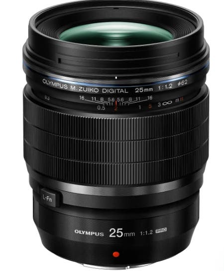 OM SYSTEM M.Zuiko Pro 25mm f/1.2 black lens