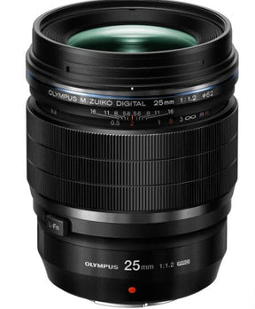 OM SYSTEM M.Zuiko Pro 25mm f/1.2 black lens
