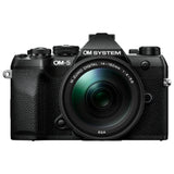 OM System OM-5 Mark II black mirrorless camera with 14-150mm f/4.0-5.6 Mark II lens