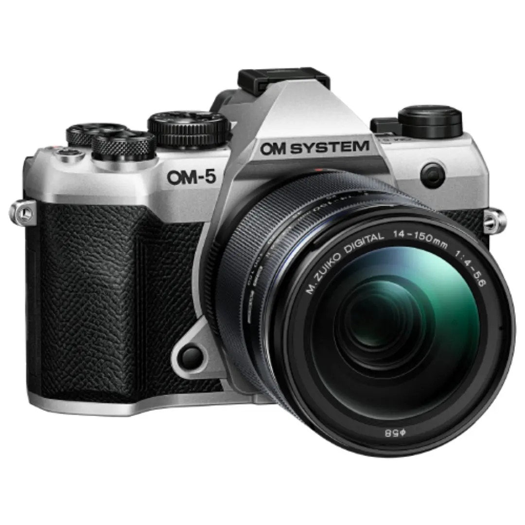 OM SYSTEM OM-5 Mark II Silver Body w/14-150mm f/4 & Content Creator Accessories - additional product view