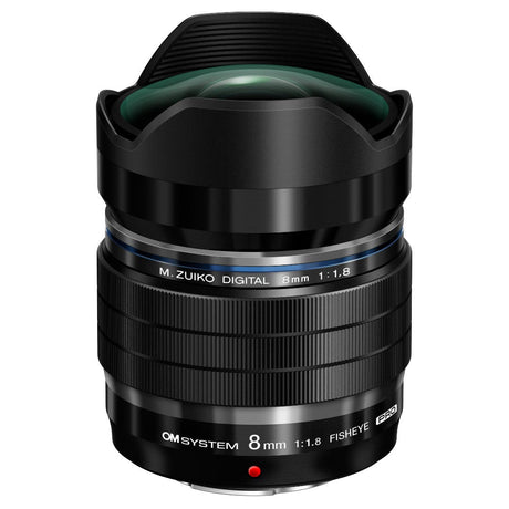 OM SYSTEM Pro 8mm f/1.8 Fisheye Lens in black