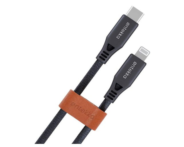 Ontekka Lightning to USB-C cable, grey, 1.2m length