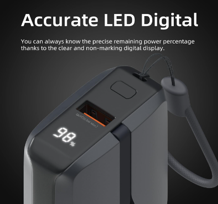 Ontekka Mini Power Bank w/ 10000mAp & 22.5W Output - additional product view