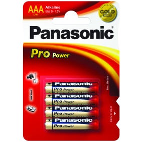 Panasonic AAA alkaline battery, 4 pack