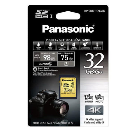 Panasonic Class 10 UHS1 U3 memory card